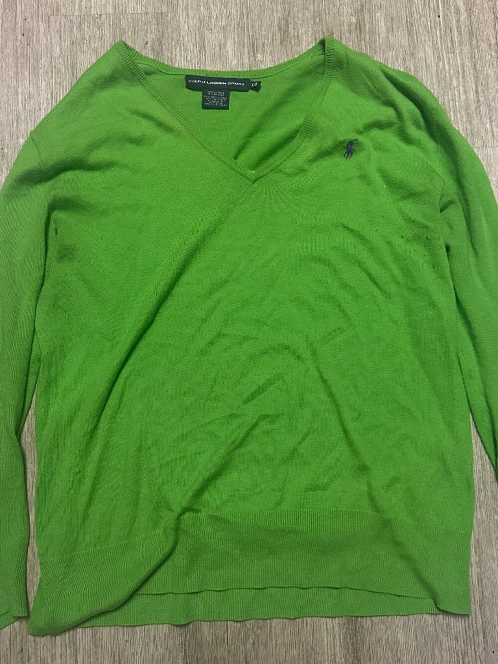 Ralph Lauren Sport green v-neck sweater size large
